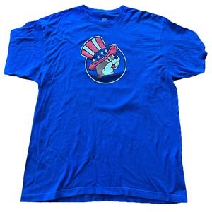 Bucees Shirt Mens XL Blue Patriotic American USA Flag 4th Of July Merica